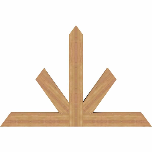 Ekena Millwork Saratoga Timber Gable Bracket, Western Red Cedar, 60"W x 40"H x 5 1/2"D x 5 1/2"F, 16/12 Pitch GBW060X40X0606SAR00SWR - main
